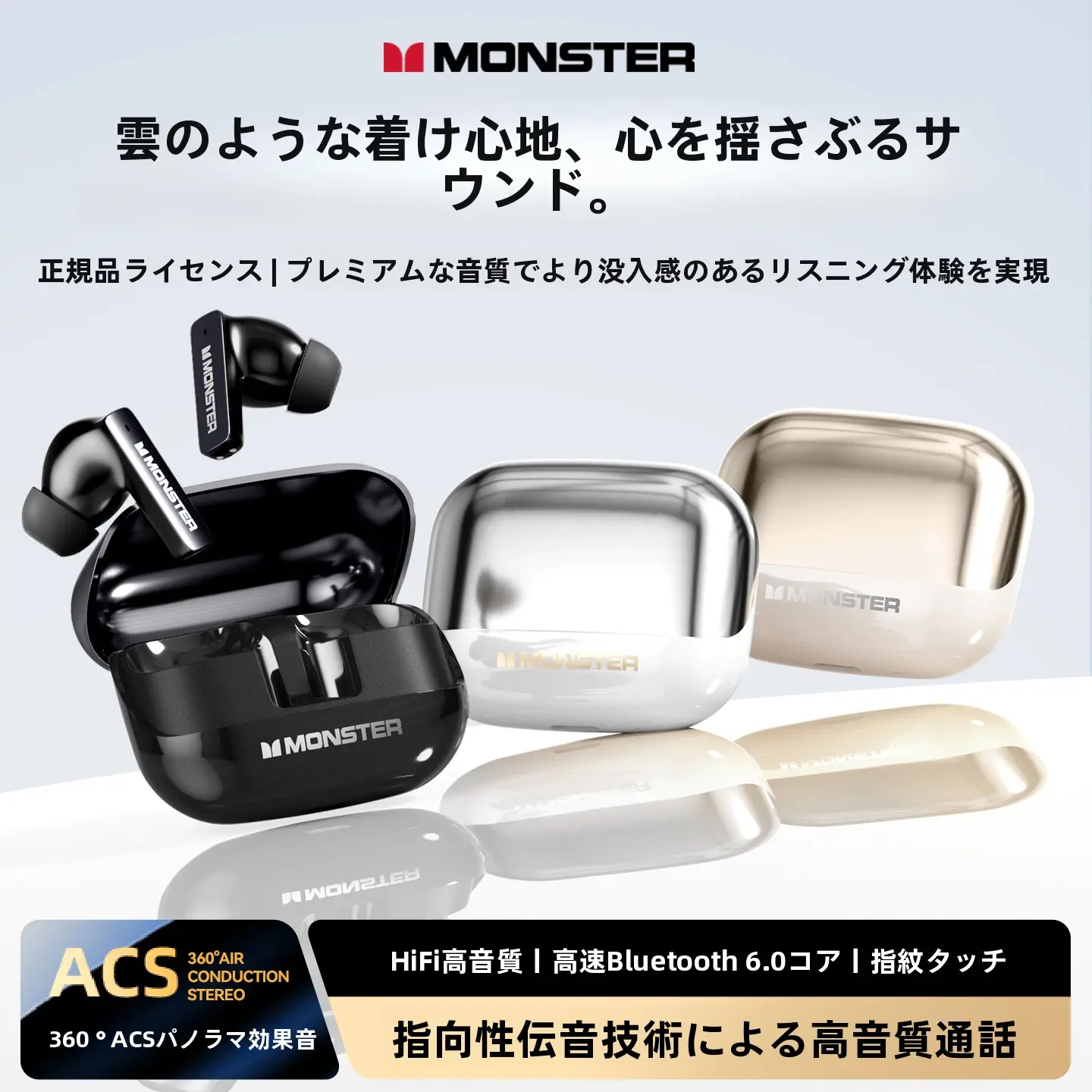 モンスター MQT52 Bluetoothイヤホンのトップピックワイヤレスノイズ
